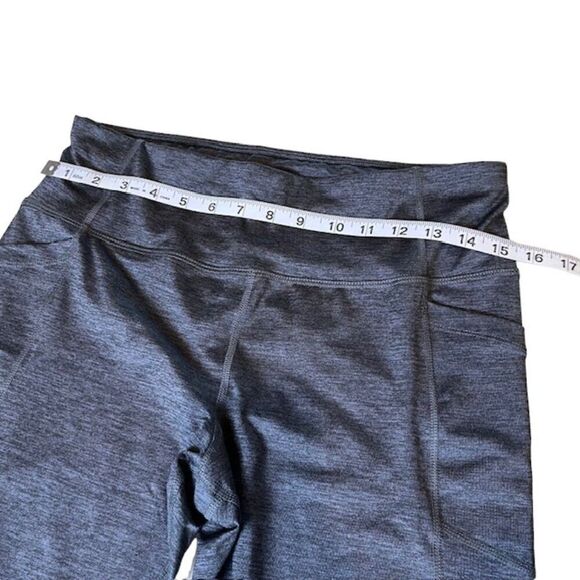 Avia Cropped Leggings with hip pockets Charcoal Space Dye Size Large - Picture 4 of 11